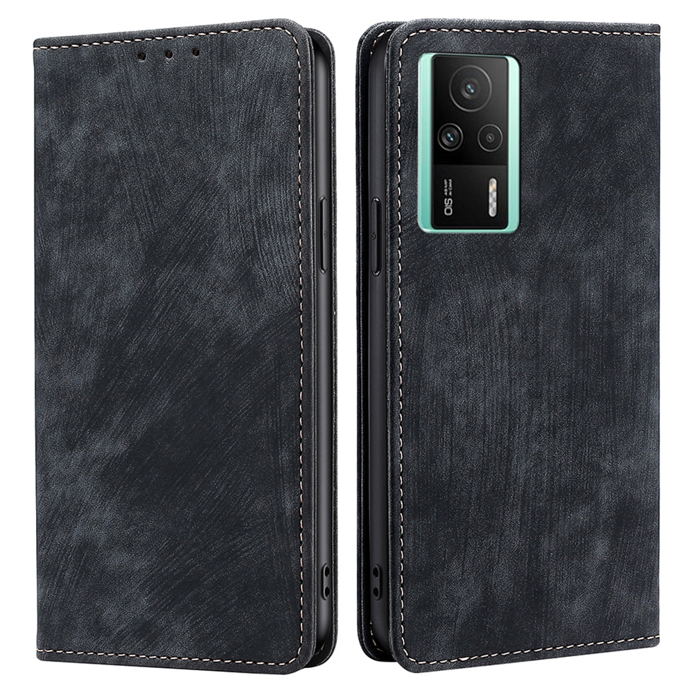 Anti-drop Leather Phone Cover For Xiaomi Redmi K60E 5G Wallet Stand RFID Blocking Phone Case Anti-drop Leather Phone Cover For Xiaomi Redmi K60E 5G Wallet Stand RFID Blocking Phone Case